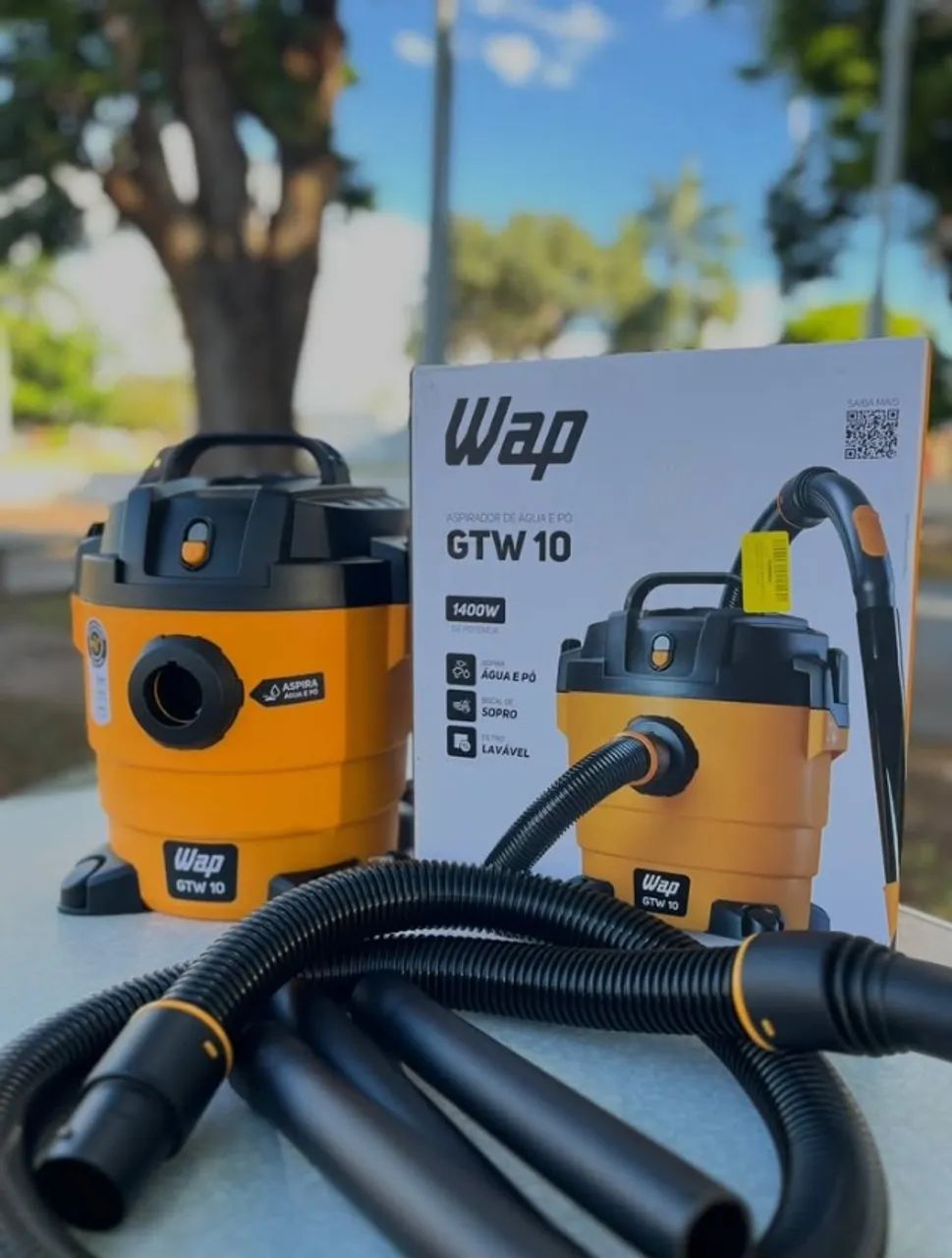 Aspirador de Água e Pó WAP GTW 10 1400W 10L com Função Sopro