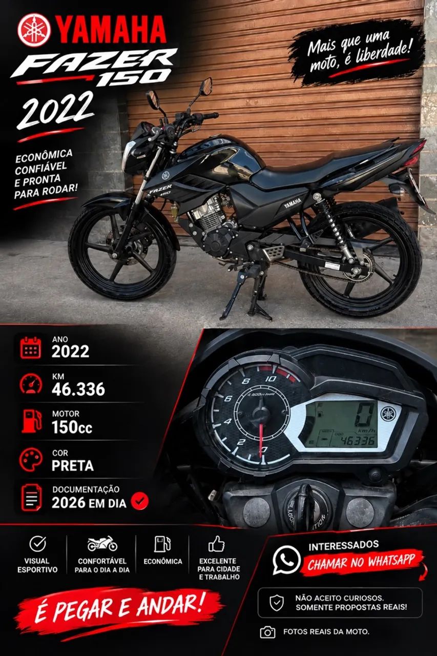 Fazer 150 preto 