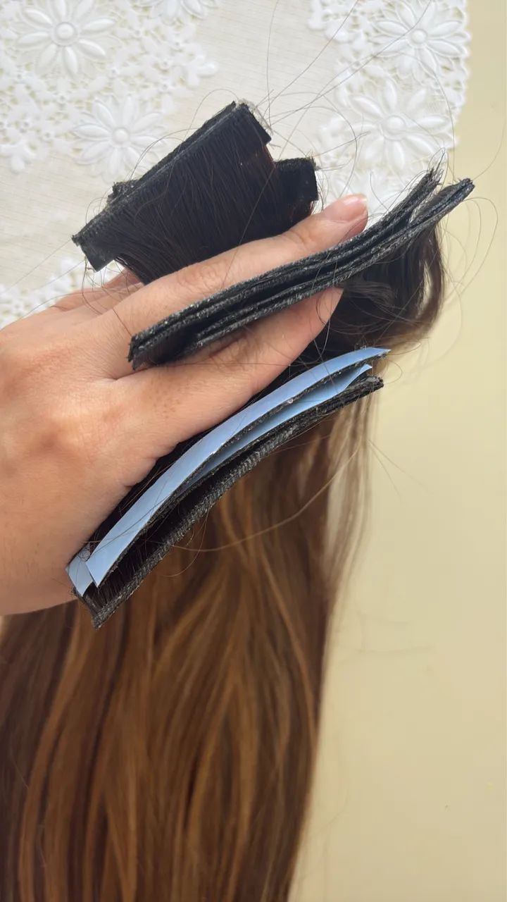 Mega hair ( alongamento ) 100g cabelo humano mechas  - Foto 3