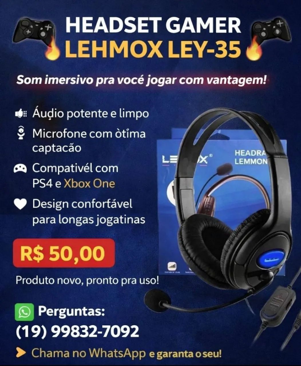 Fone de ouvido lehmox  - Foto 3