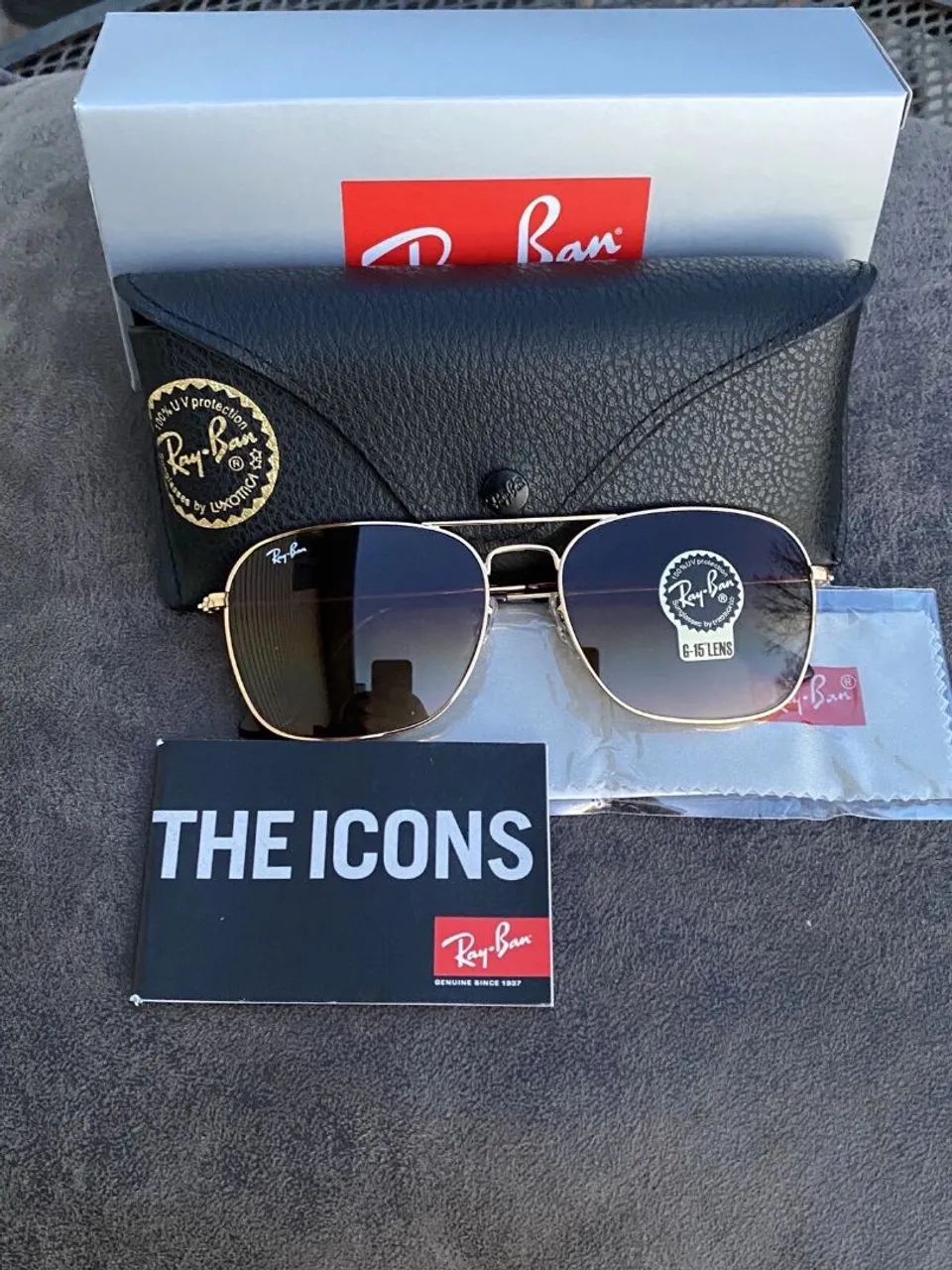 Ray-Ban caravan marrom degrade oculos de sol rb3136
