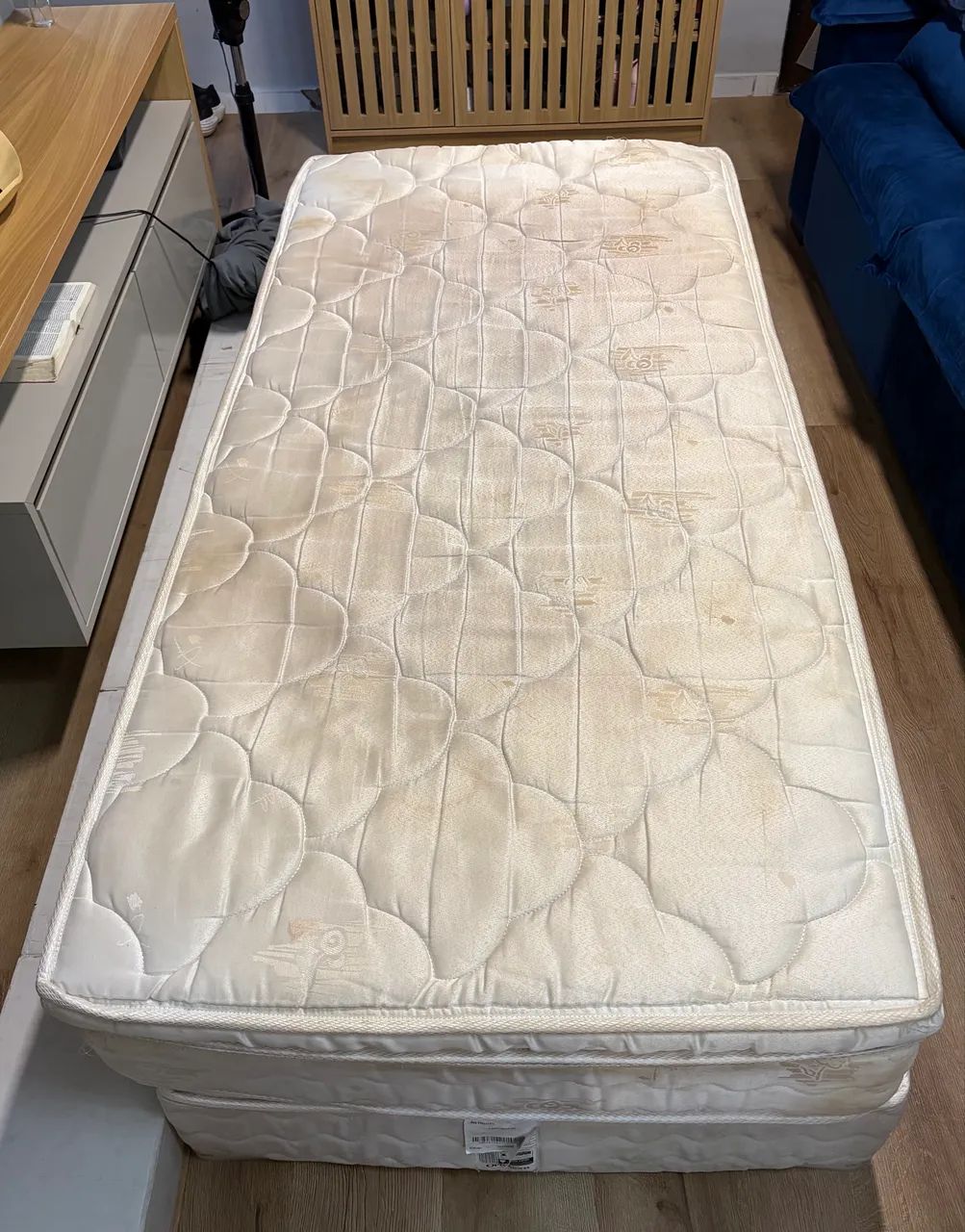 Cama Box Solteiro Ortobom + Colchão - R$ 400 - Foto 4
