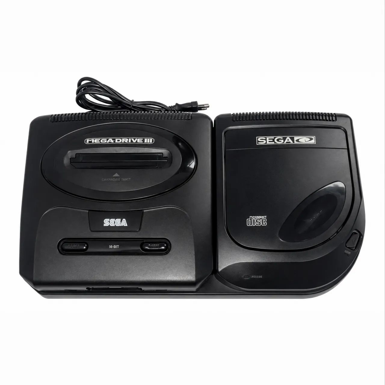 Sega CD com Mega Drive 3 e jogo Sonic CD