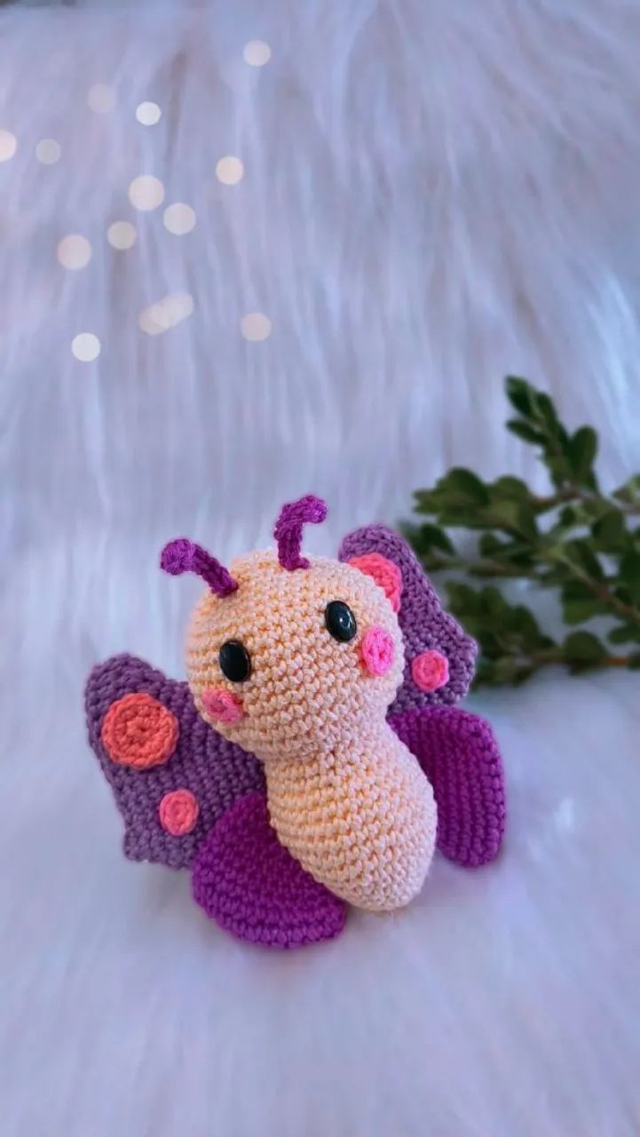 Borboleta amigurumi (crochê) - Foto 4