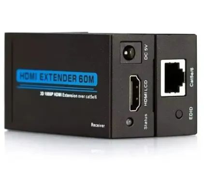 Extender Hdmi 60m Extensor Hdmi 60m 1080p Via Cabo De Rede Preto - Foto 2
