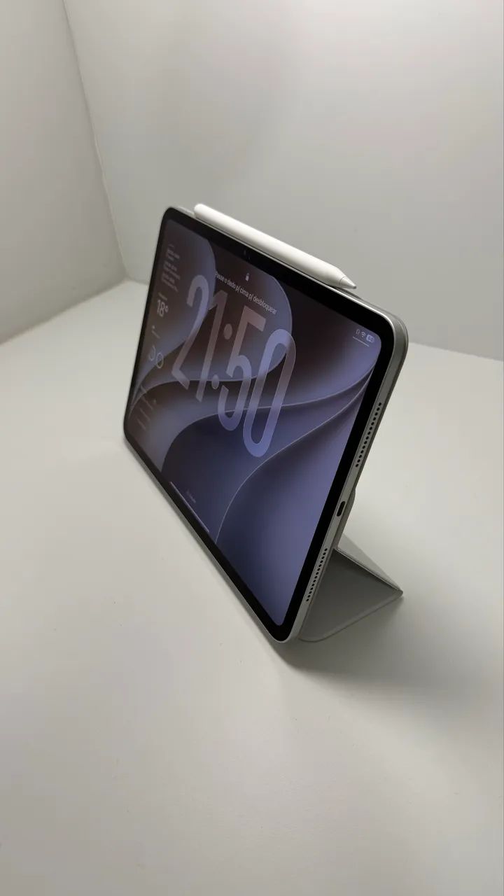 iPad Pro M5 11 polegadas 256 GB - Prateado + Apple Pencil Pro + Smart Folio - Branco - Foto 3