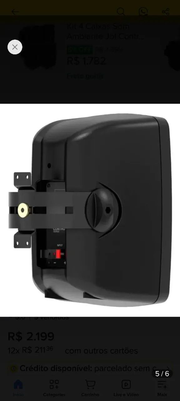 Caixas de som ambiente JBL Control SA5 pro - Foto 5
