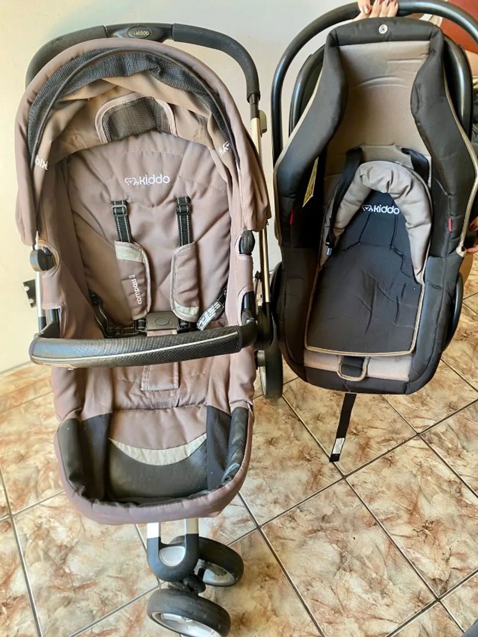 Kit Carrinho moisés + Bebê Conforto KIDDO  - Foto 3