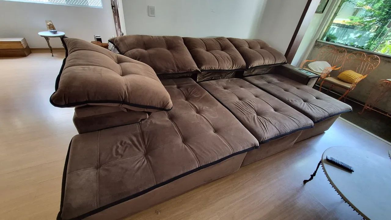 Sofá cama/divã seminovo 4 a 6 lugares - Foto 4