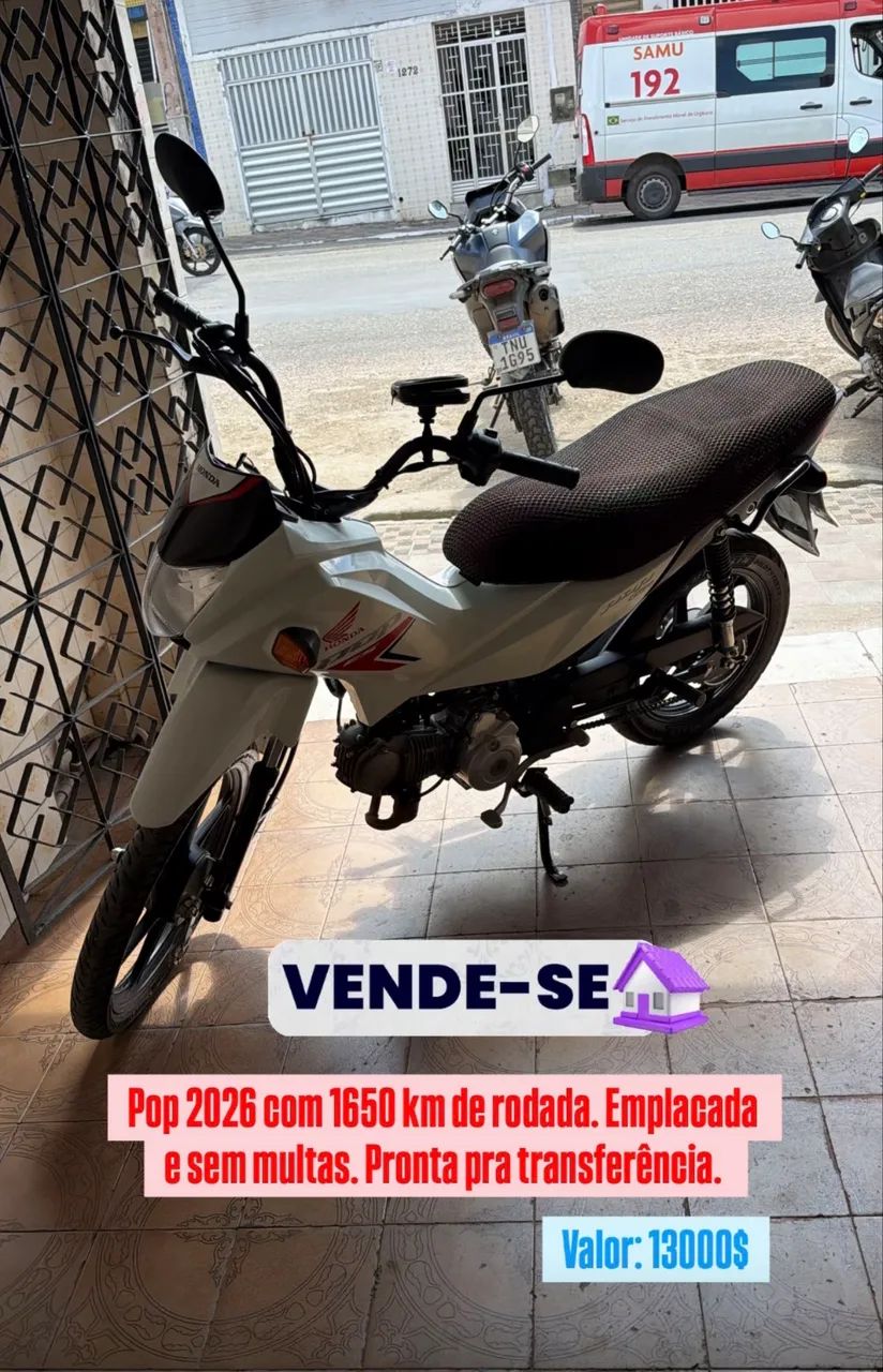 Vendo pop 110 pouco tempo de uso 