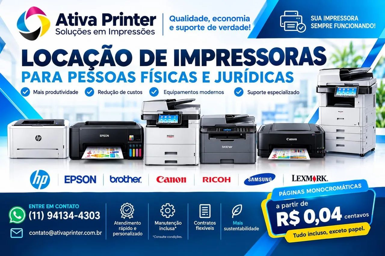 Locação de Impressoras& Multifuncional 