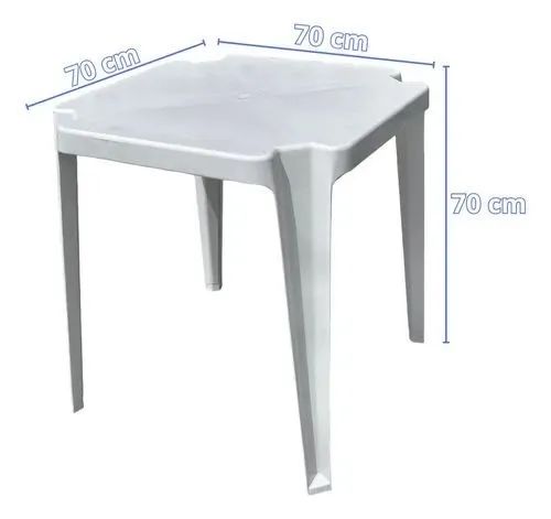 Jogo de mesa com 4 cadeiras plástica cor branca.  - Foto 3