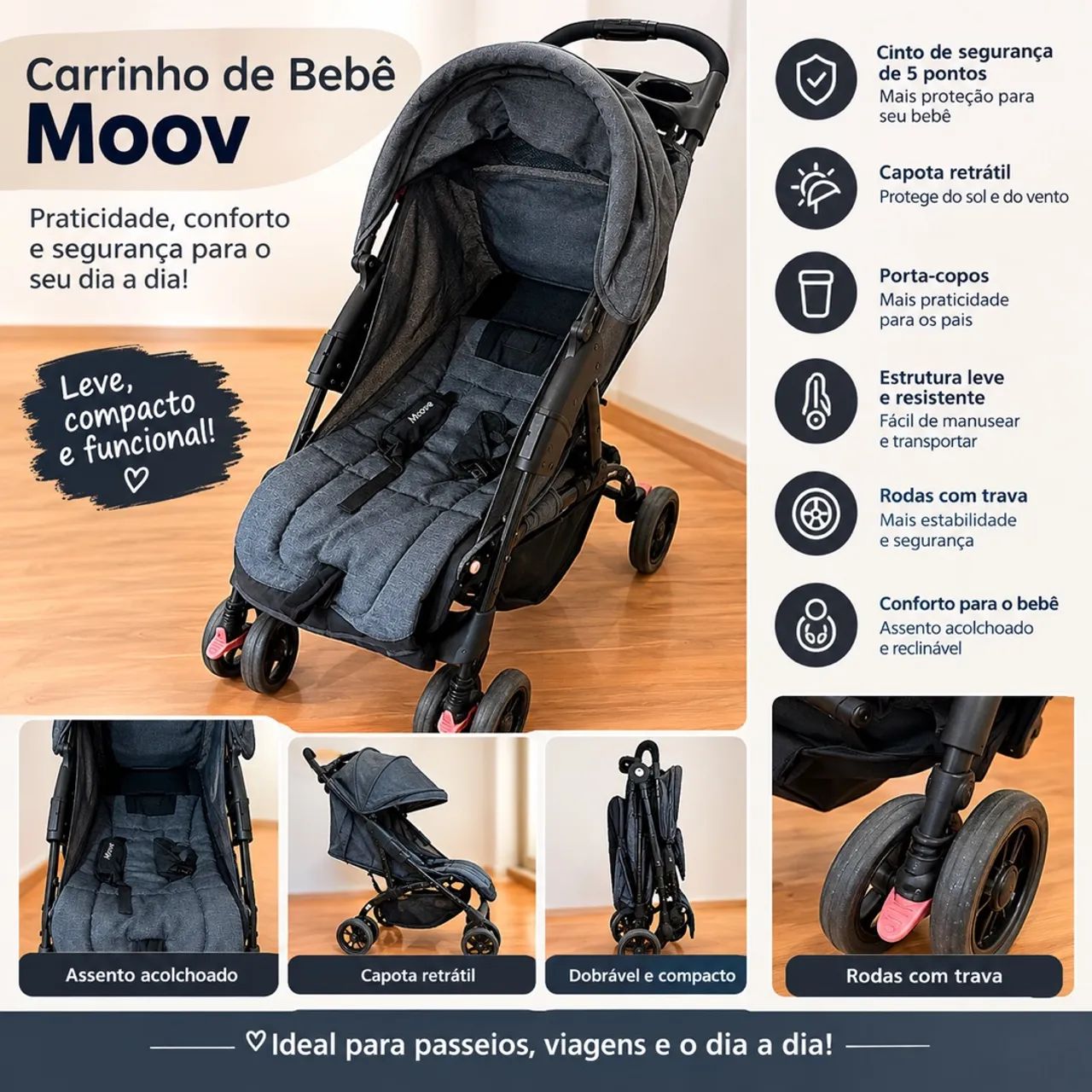 Carrinho de Bebê e Bebê Conforto 