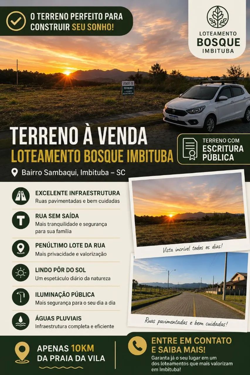 Terreno no loteamento Bosque Imbituba