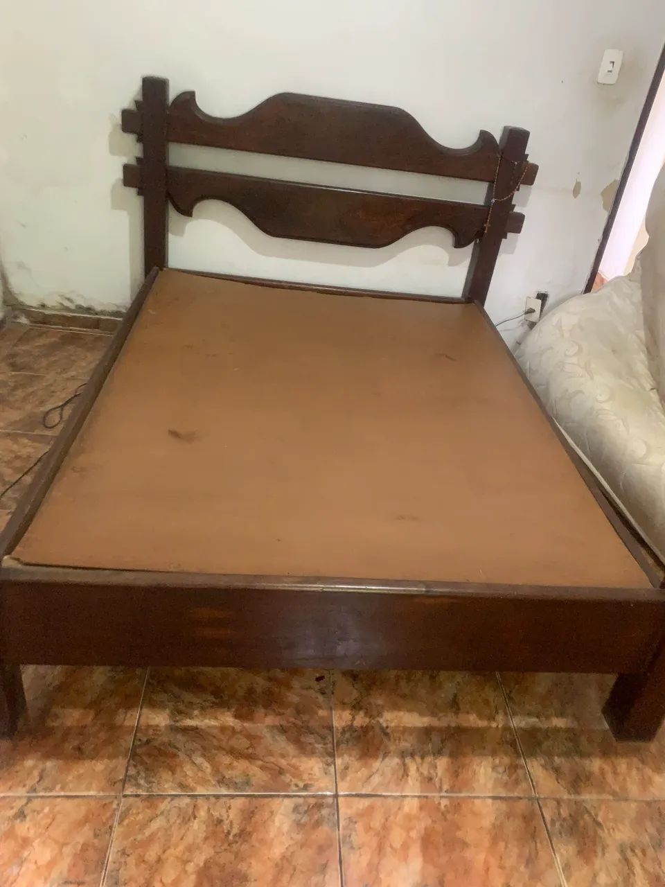 Solid wood double bed.469170204999700481