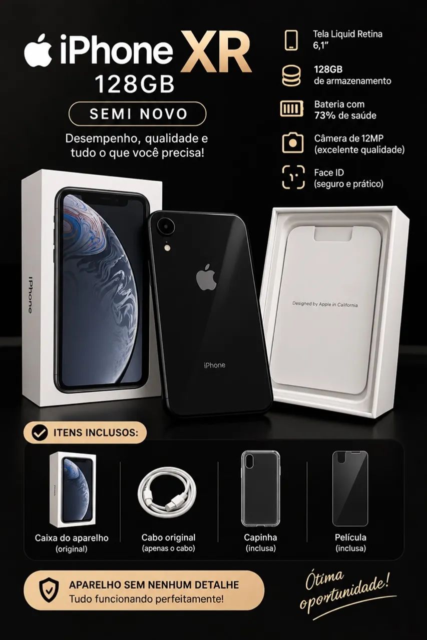 iPhone XR 128gb Preto