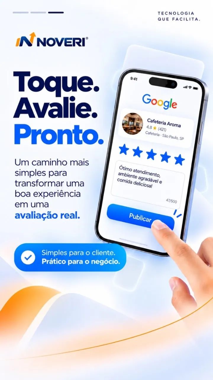 Placa Google Avaliações NFC + QR Code Personalizada para Comércio - Foto 5