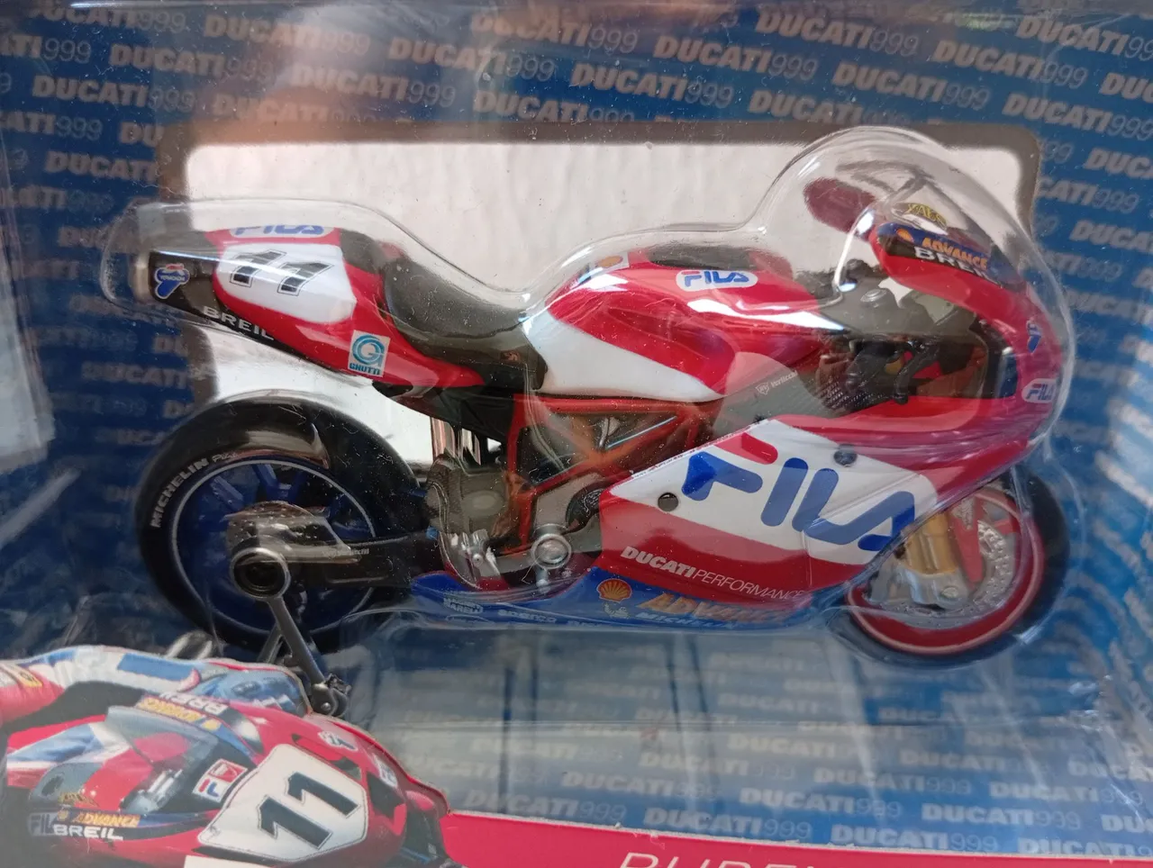 Miniatura Suzuki RGV 500 RGV-R 9 Saico 1:18 MotoGP 2 Tempos Na