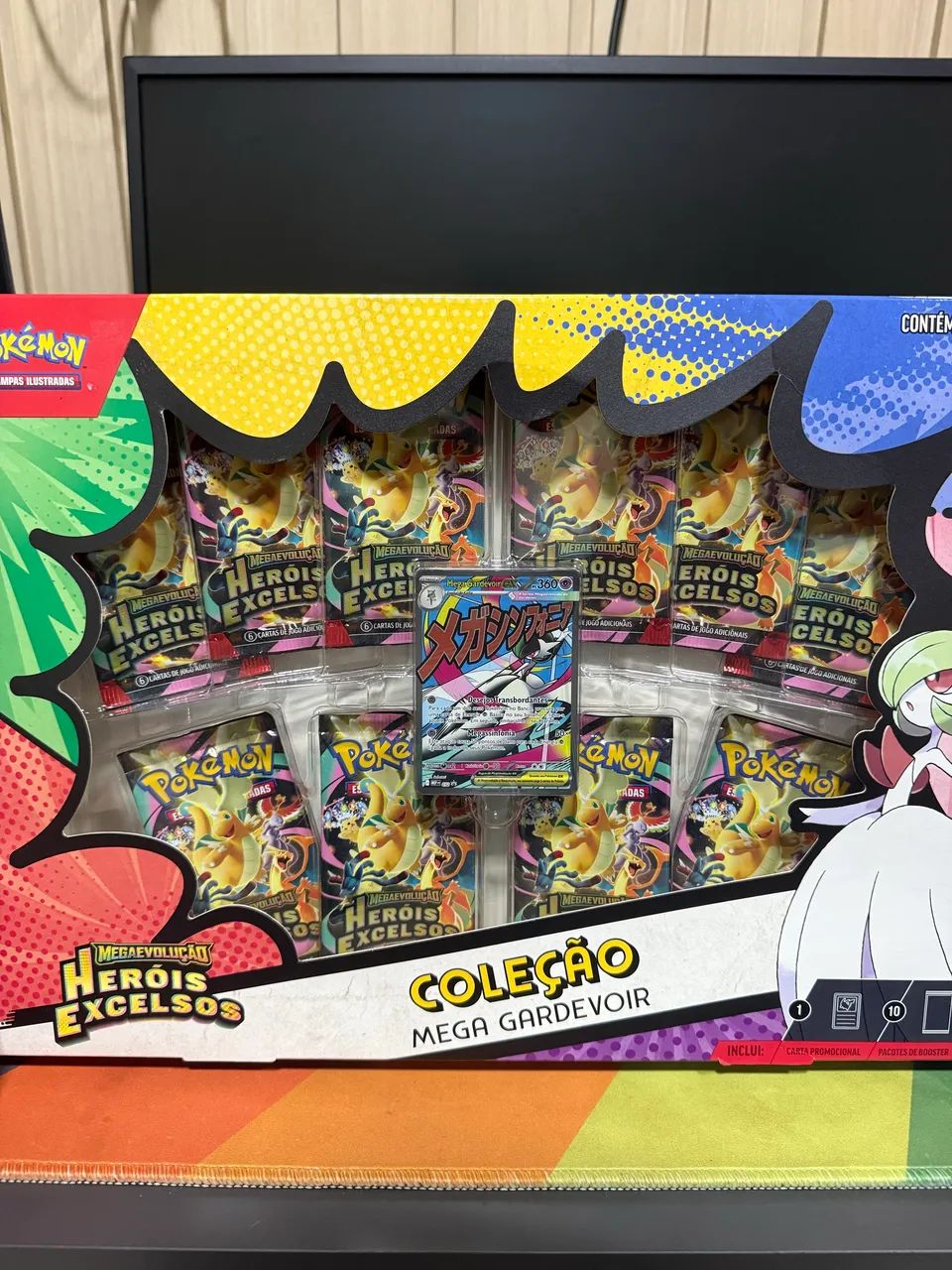 Box Pokémon Coleção Premium Mega  Gardevoir- Heróis Excelsos