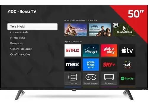 TV AOC 50 polegadas roku 4K - Foto 3