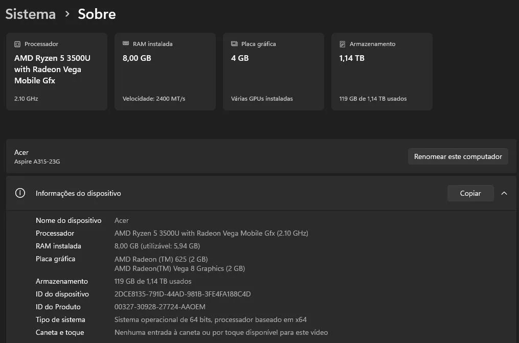 Acer Aspire A315-23G - Foto 4
