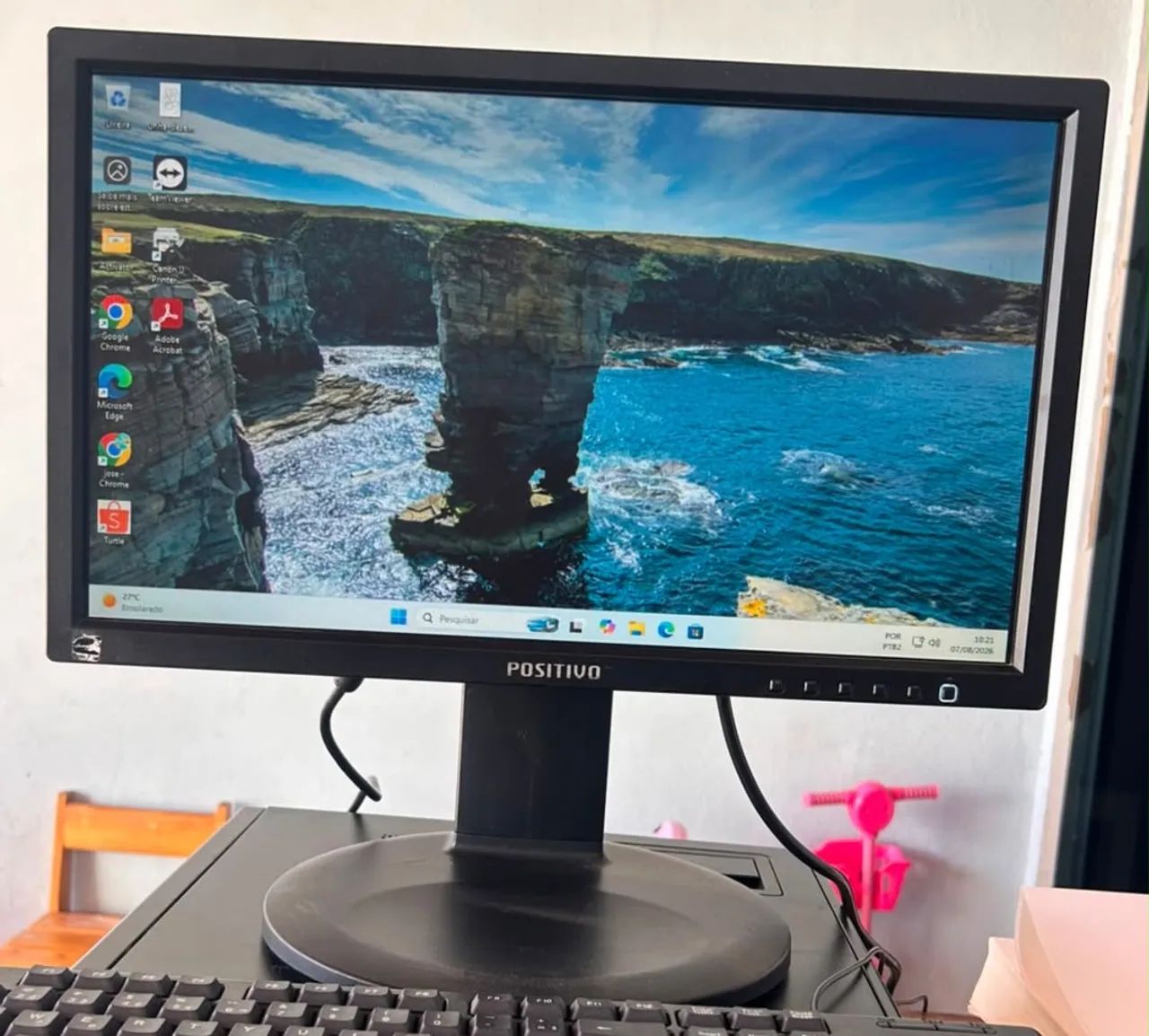 Monitor positivo 19 polegadas lcd altura ajustável