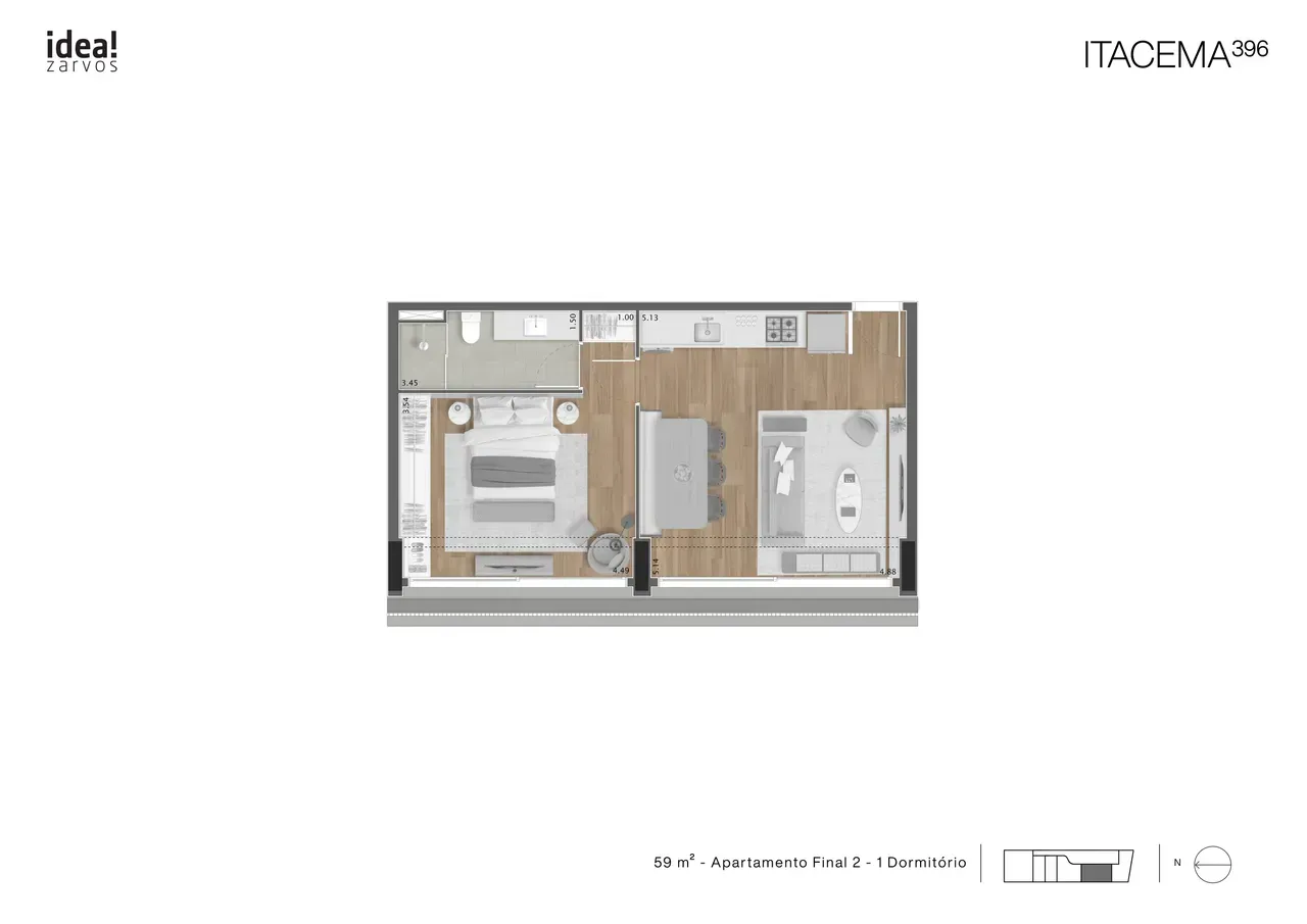 PLANTA 34m²