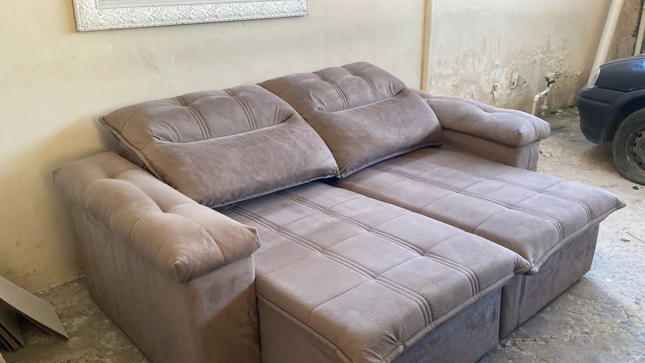 Sofá retrátil reclinável - entrego 418478316156375042