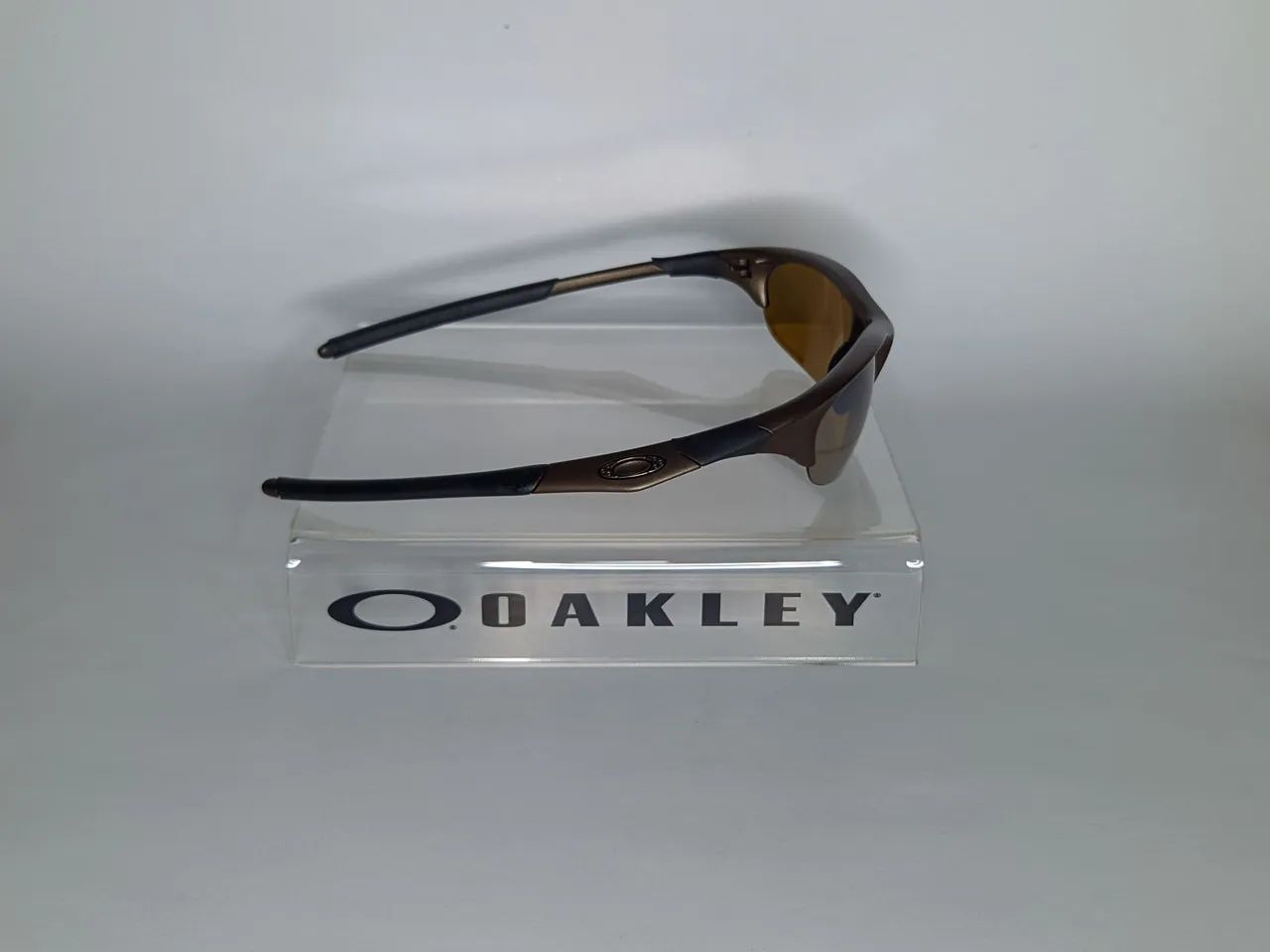Óculos Oakley Half Jacket Bronze nas Titanium Iridium +G30 Iridium COMPLETA  - Foto 3