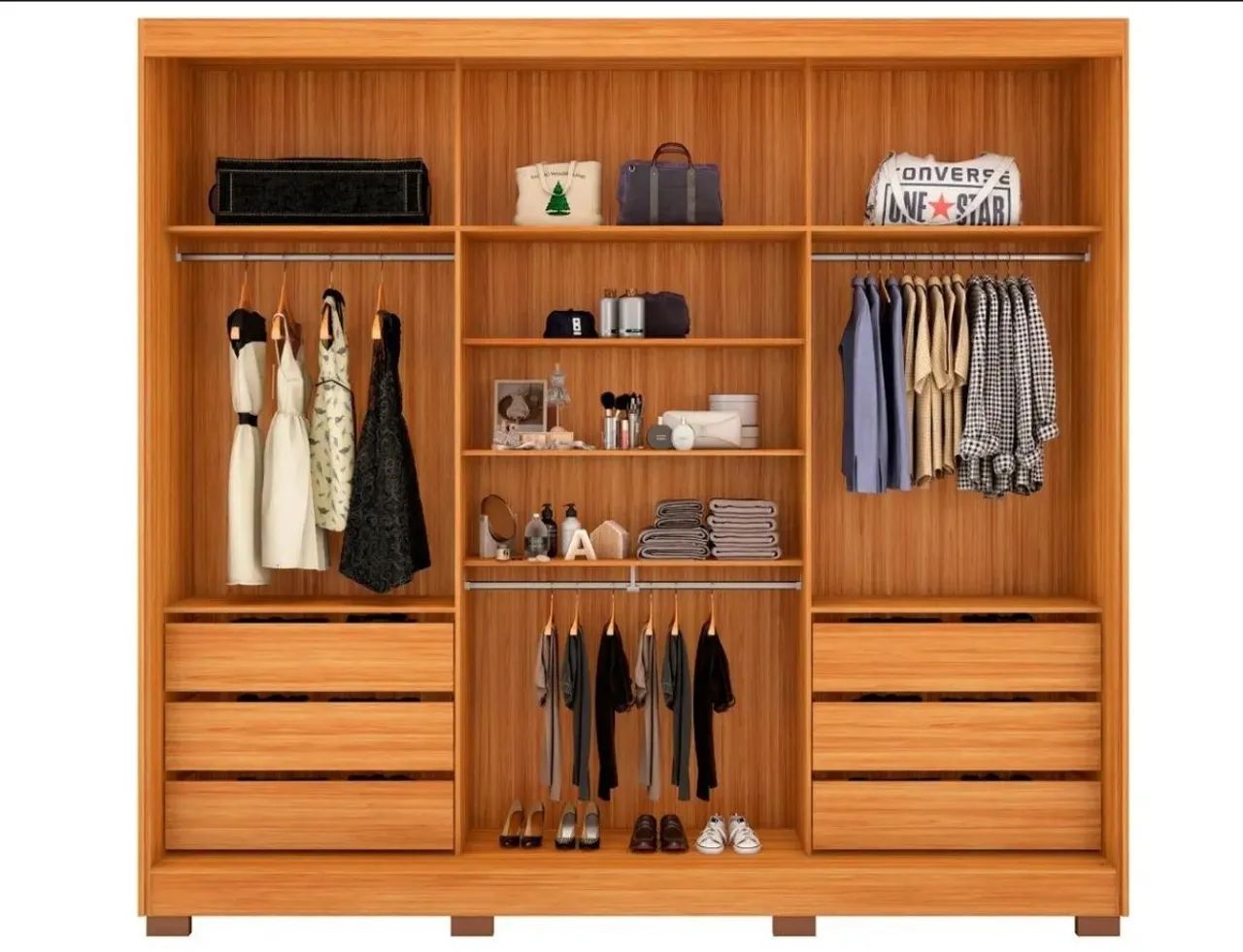 GUARDA ROUPA DE CASAL COM ESPELHO - Foto 2