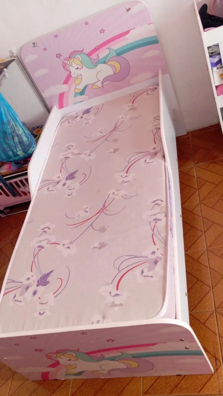 Mini Cama Unicónio Com Colchão - Foto 2