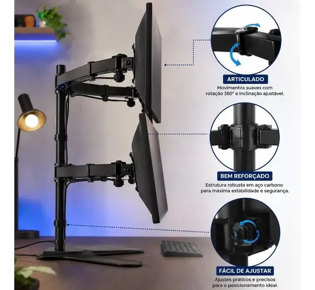 Suporte de mesa paraaté 4 monitores  - Foto 3