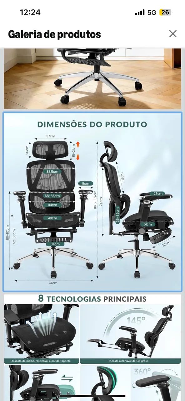 Cadeira ergométrica  - Foto 2