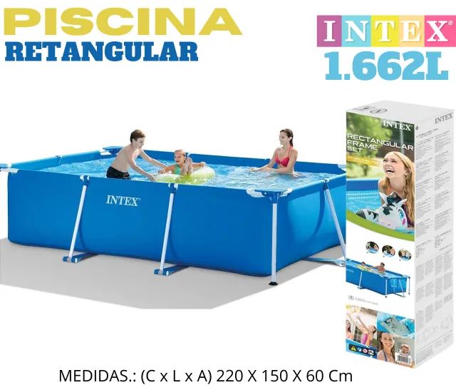PISCINA INTEX RETANGULAR METAL FRAME 1.662 LITROS. - Foto 3