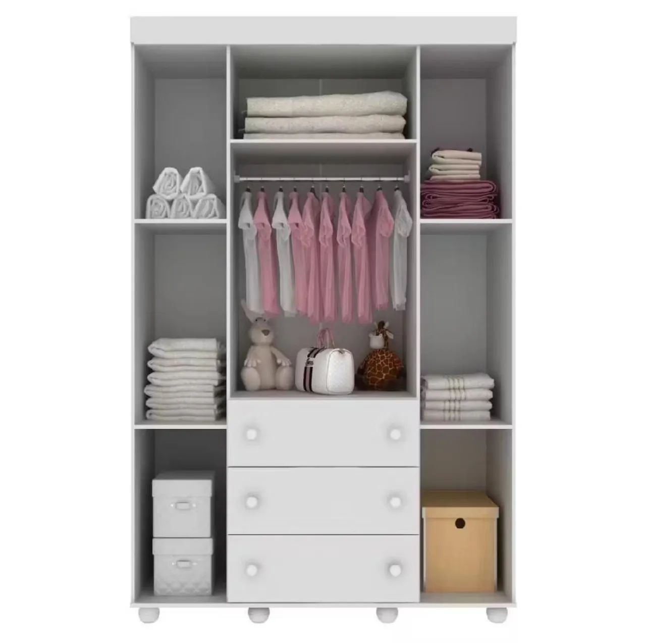 Guarda Roupa Infantil 4p 100% MDF  - Foto 3