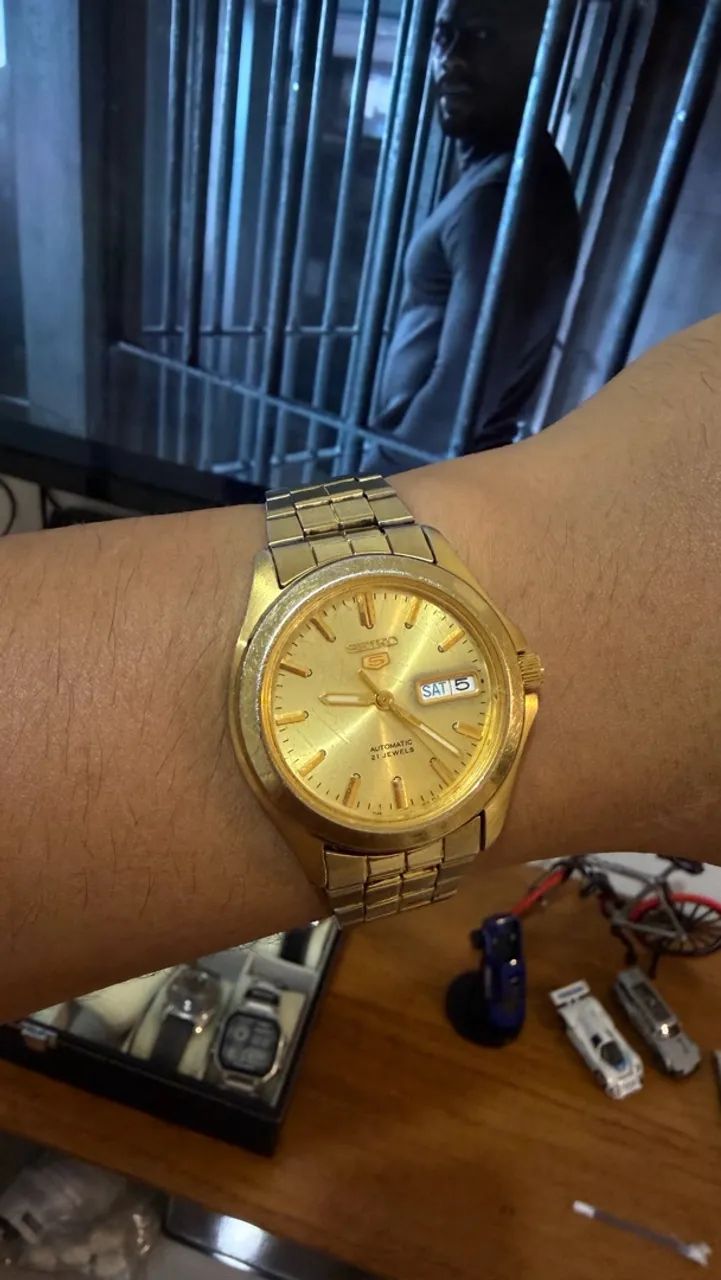 Seiko 5 automatic full gold snkk98b1