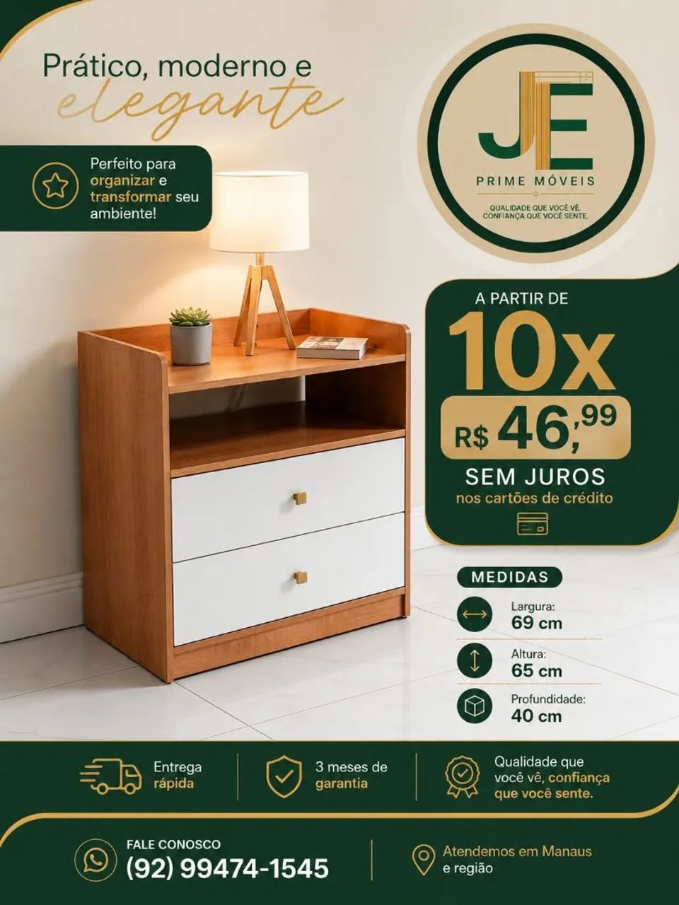 Cabiceira de cama em mdf 