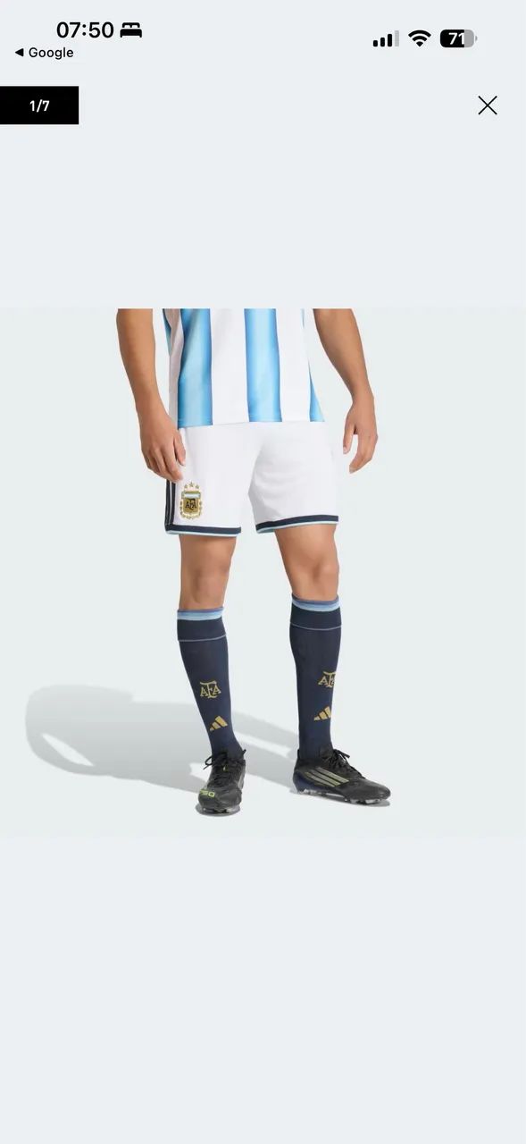 SHORTS | SELEÇÃO ARGENTINA 26 TAM G - Foto 4