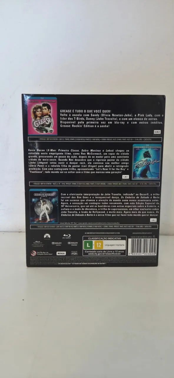 Box Grease/Footloose/Os Embalos De Sábado A Noite (3 Blu-Ray's) - Foto 5