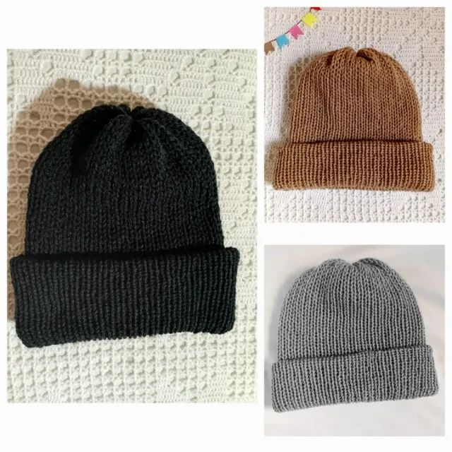 Gorro em lã 100% verdadeira natural - Foto 2