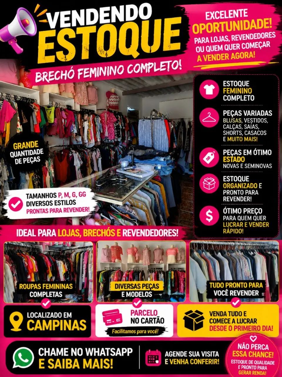 Vendo estoque do meu brechó 