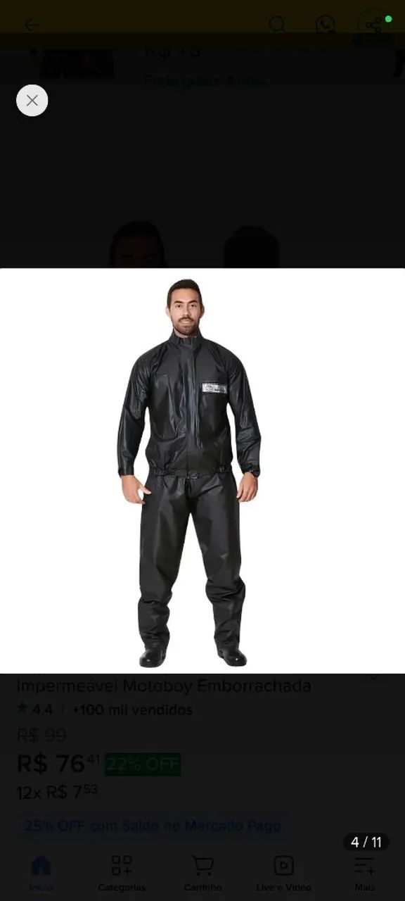 Capa de chuva Moto - Foto 2