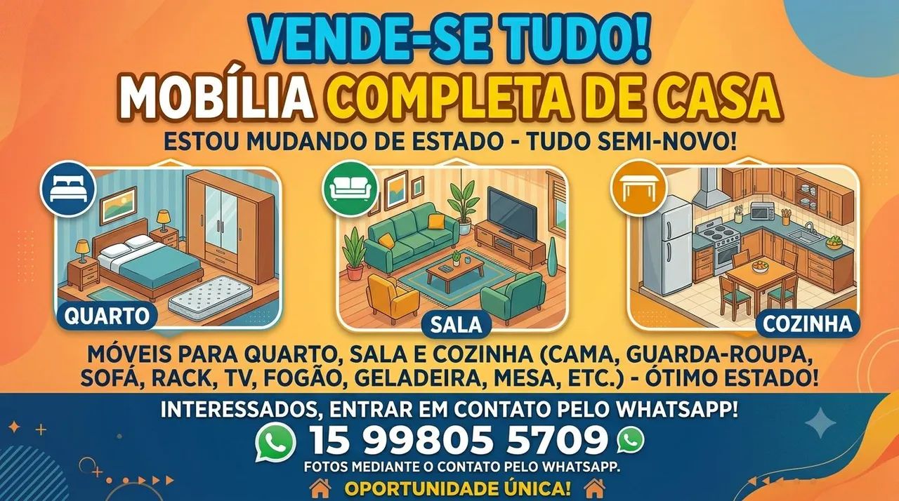 ? VENDE-SE MOBÍLIA COMPLETA DE CASA ? - Foto 2