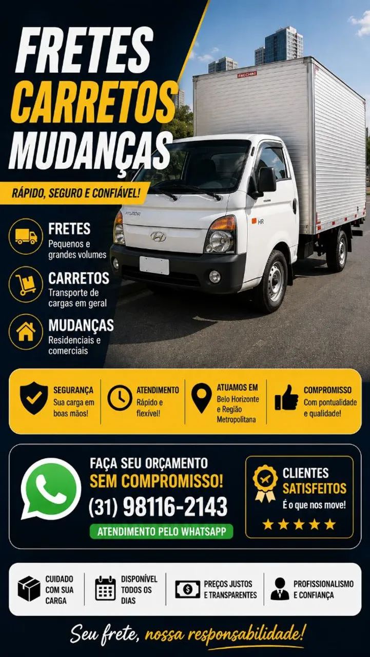Serviço de mudança e frete 