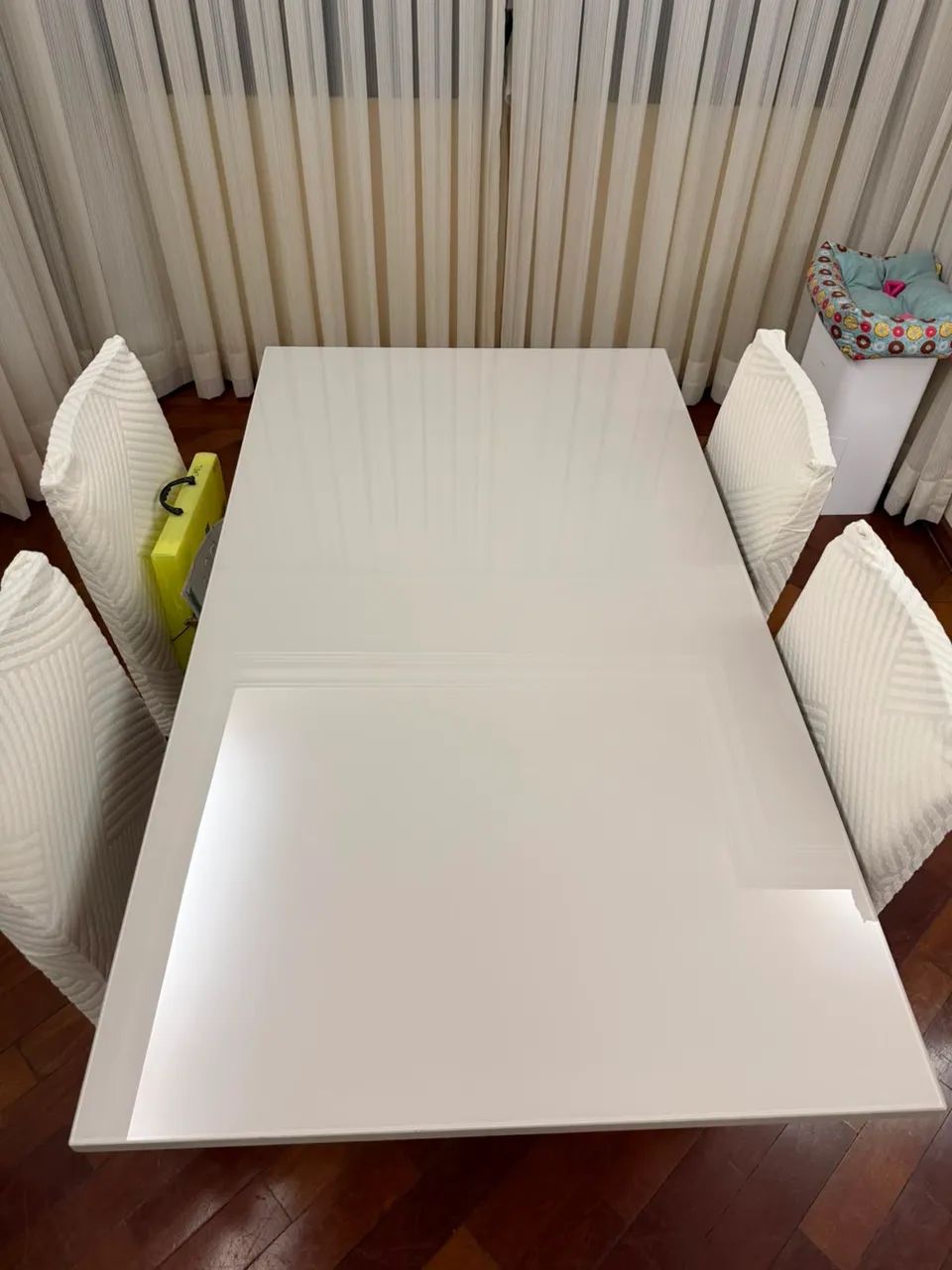 Mesa off-White  1,80m com 4 cadeiras - Foto 4