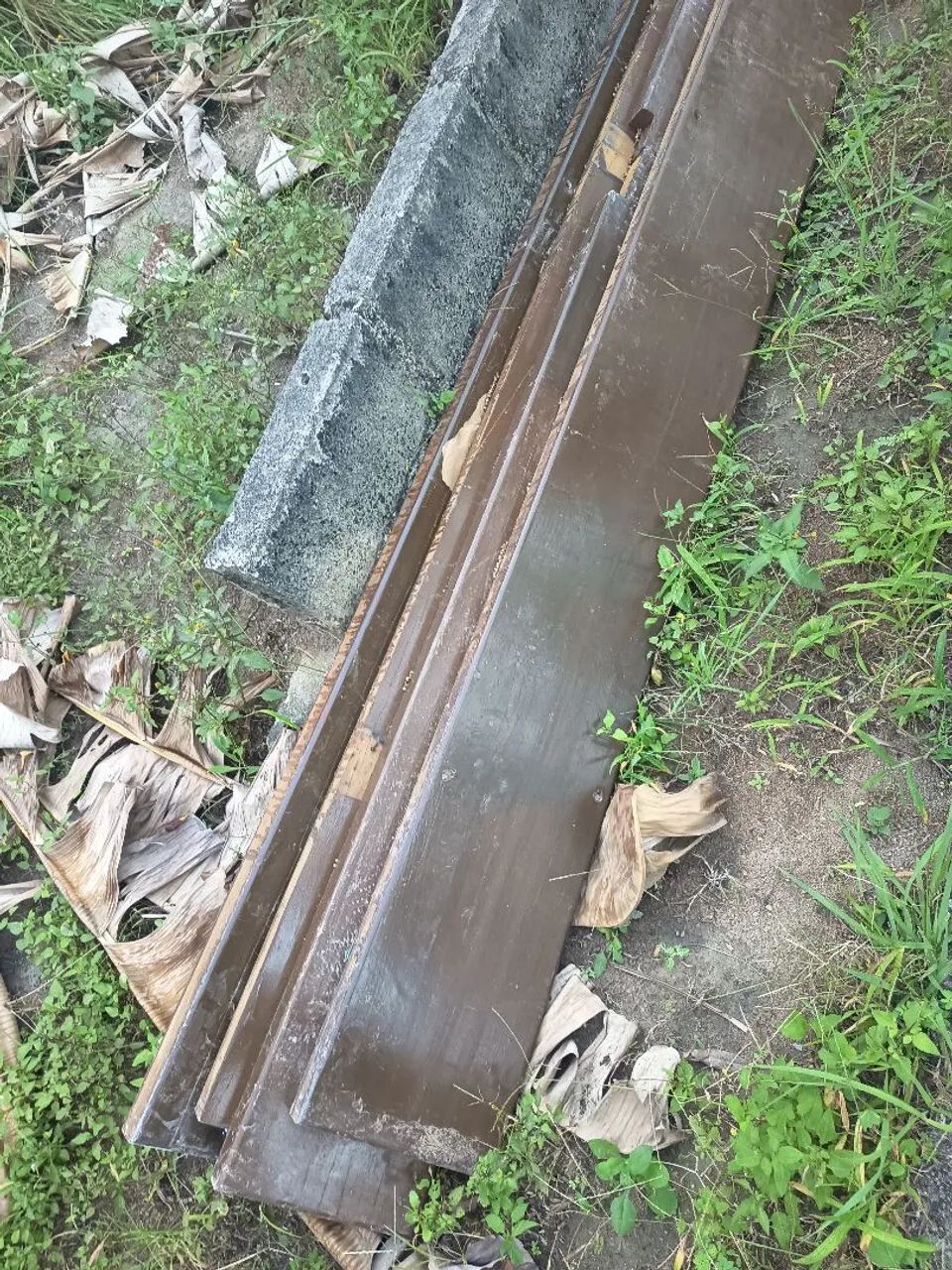 Escada de ferro e madeira completa 