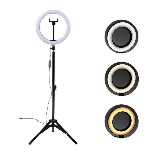 Ring Light 12" 30cm com Tripe 2.1m com Controle de Intensidade e Cor - Foto 2