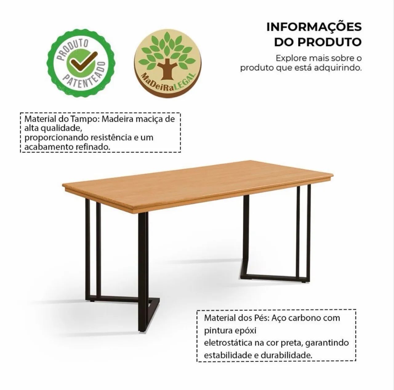 Mesa de jantar rústica  - Foto 2