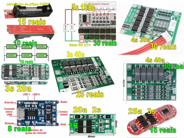 arduino bateria 18650 Placa Usb Bluetooth - Foto 5
