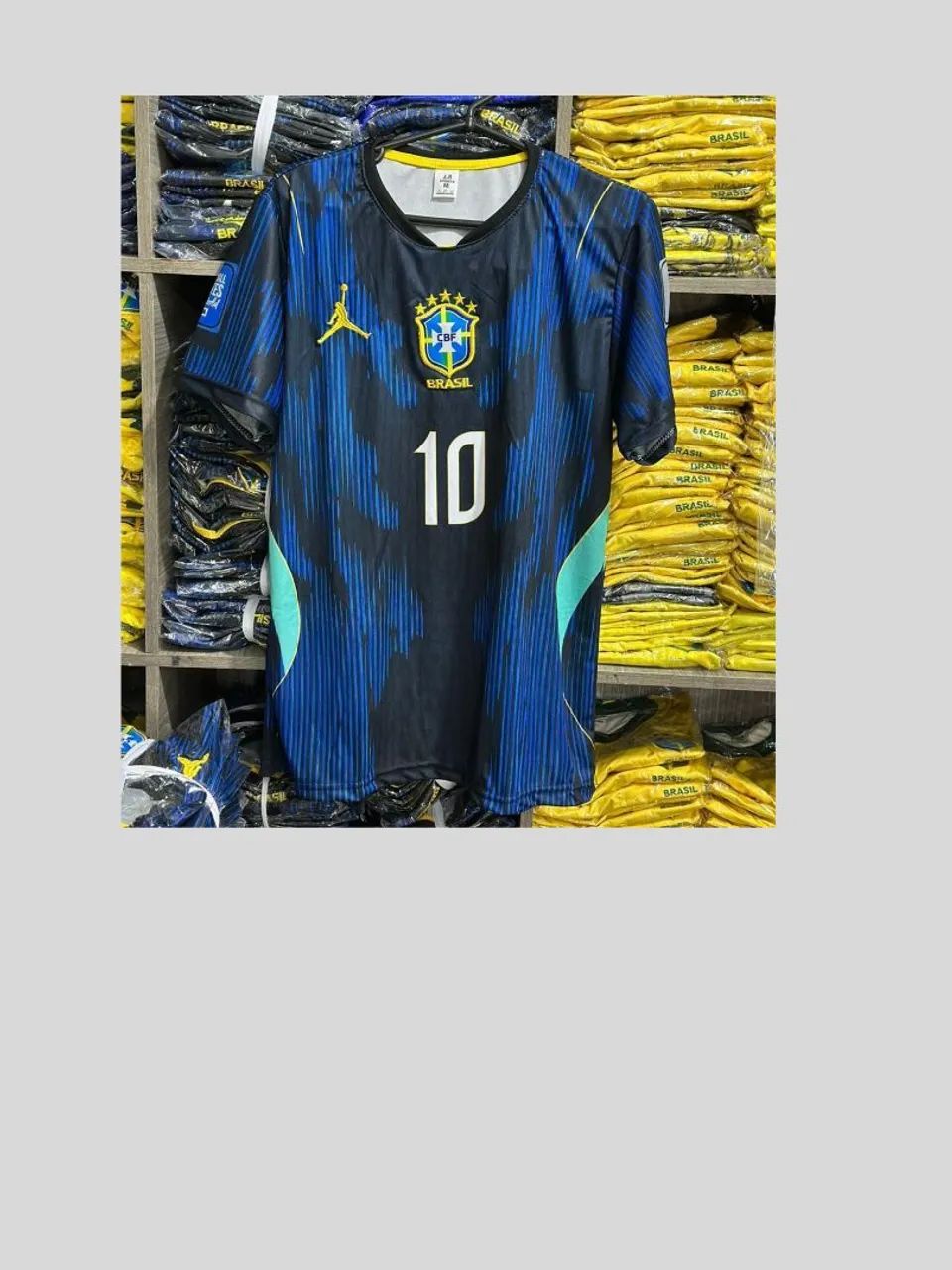 Camisa do brasil uniforme 2 azul  - Foto 2
